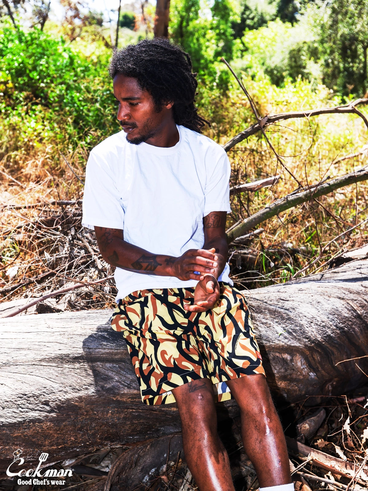 シェフパンツ Chef Pants Short Light Tribal Camo Beige