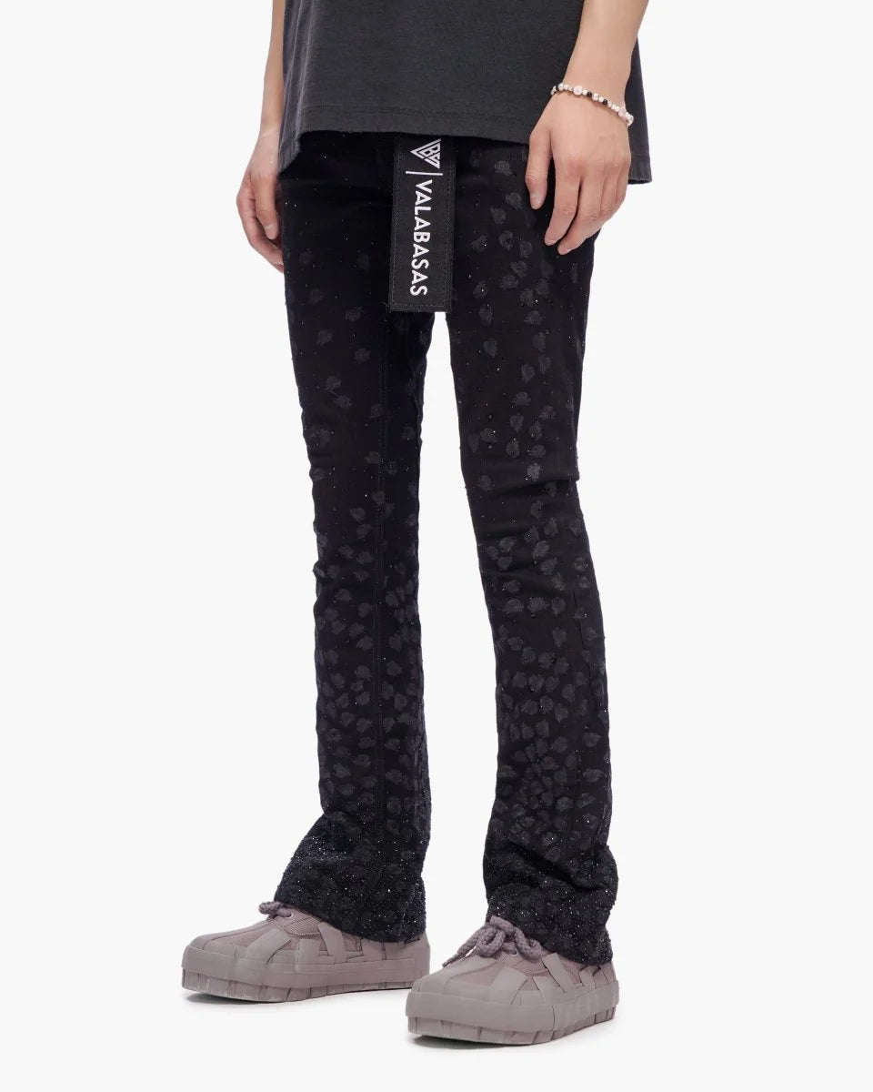 VALABASAS CANITE STACKED JET BLACK JEANS VLBS-VJ3-1121