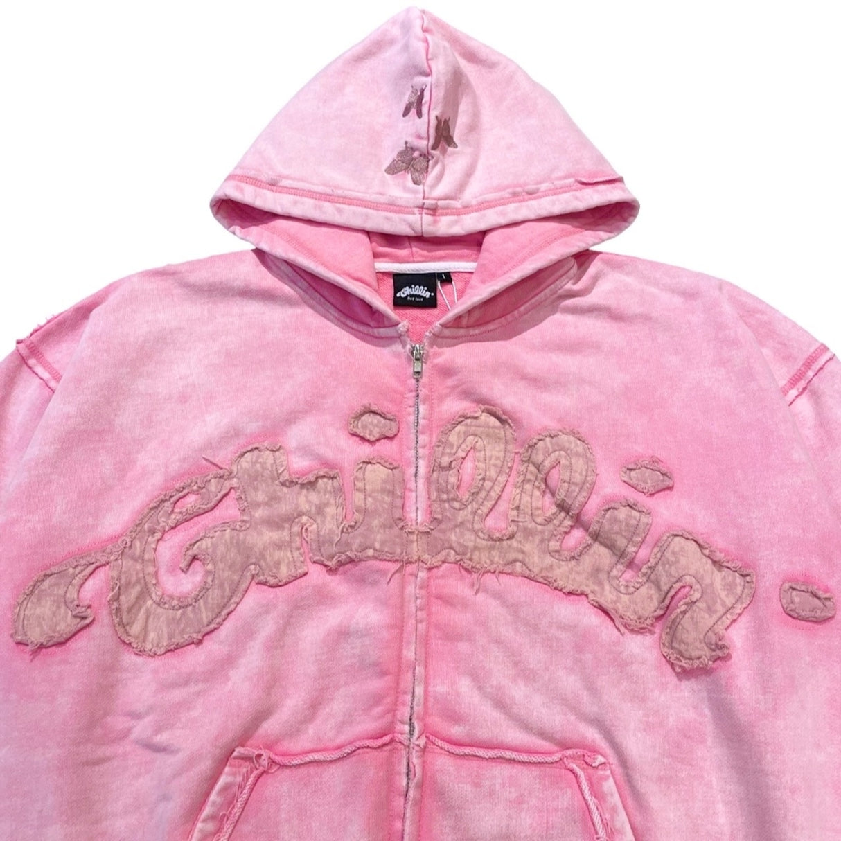 CHILLIN' -NY BUTTERFLY PIGMENT ZIP HOODIE-