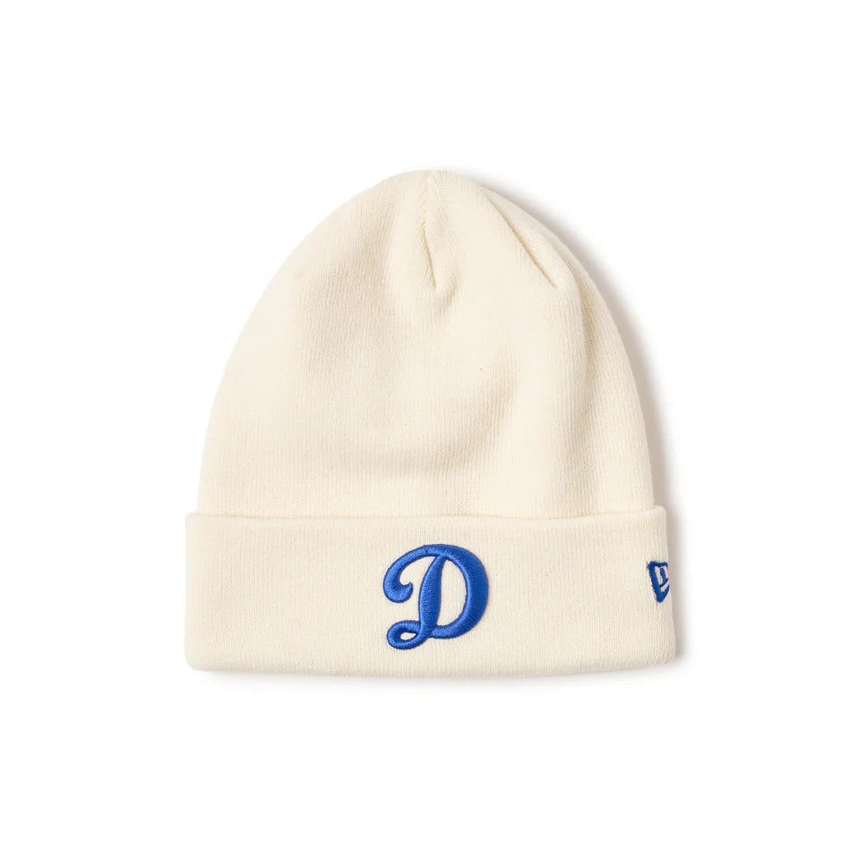 ベーシック カフニット MLB Team Logo ロサンゼルス・ドジャース Dロゴ オフホワイト【14670078】