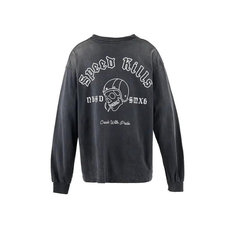 ©SAINT M×××××× SM-HR8-0000-C72 / STHD . LS TEE SPEED KILLS / ロンT・カットソー