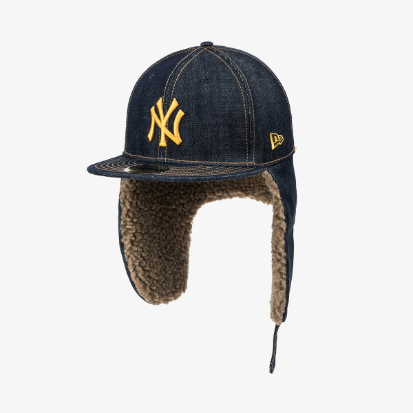 【海外買付品】59FIFTY MLB ニューヨーク ヤンキース デニム ドッグイヤーフィティッドキャップ ネイビー