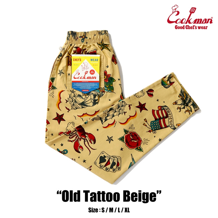 Chef Pants Old Tattoo Beige