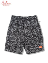 シェフパンツ Chef Pants Short Light Paisley Black