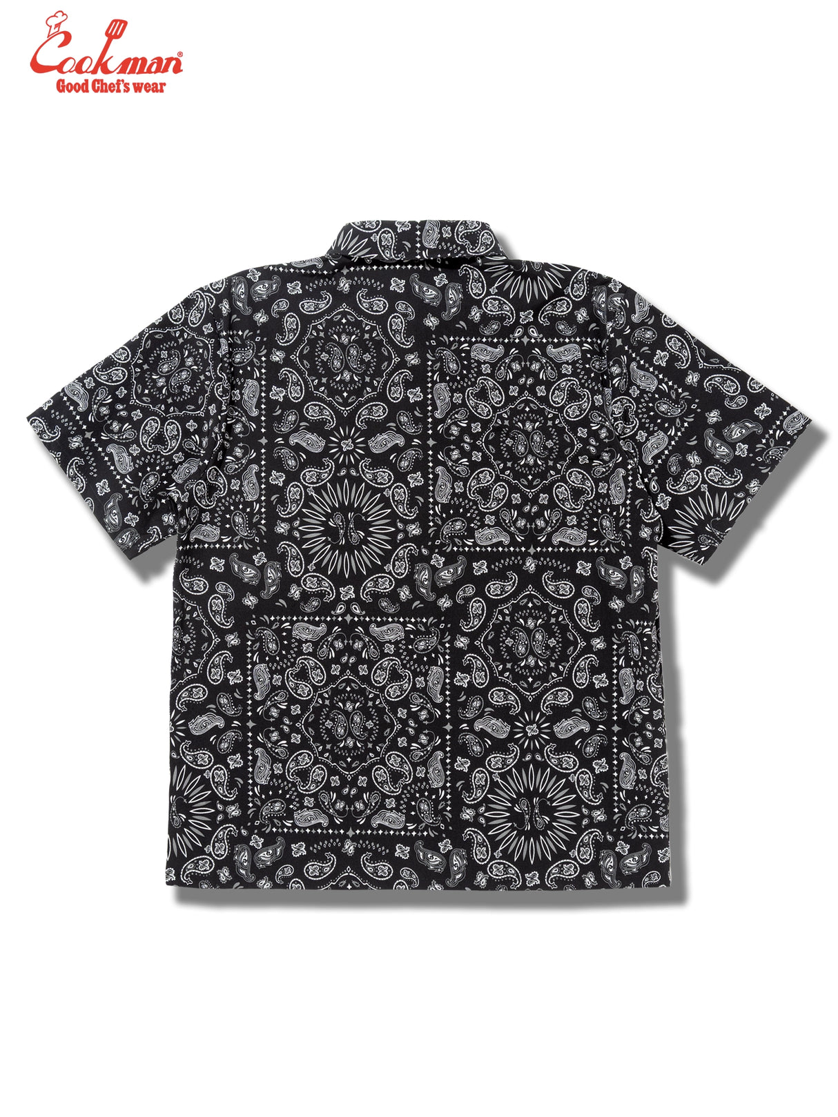 ワークシャツ Work Shirts Short Sleeve Light Paisley Black