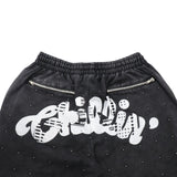 CHILLIN'  Studs Pigment Sweatpants- Black
