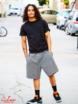 シェフパンツ Chef Pants Short Front Pocket Hickory Black