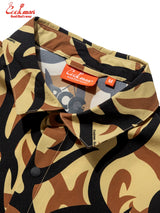 ワークシャツ Work Shirts Short Sleeve Light Tribal Camo Beige