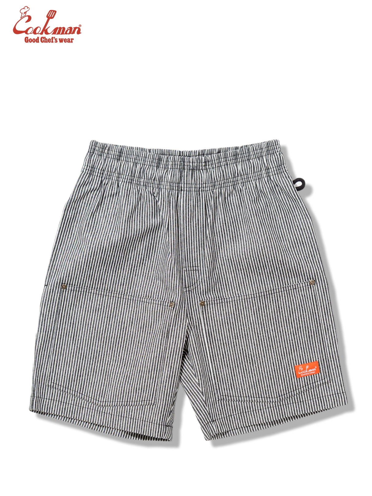 シェフパンツ Chef Pants Short Front Pocket Hickory Black