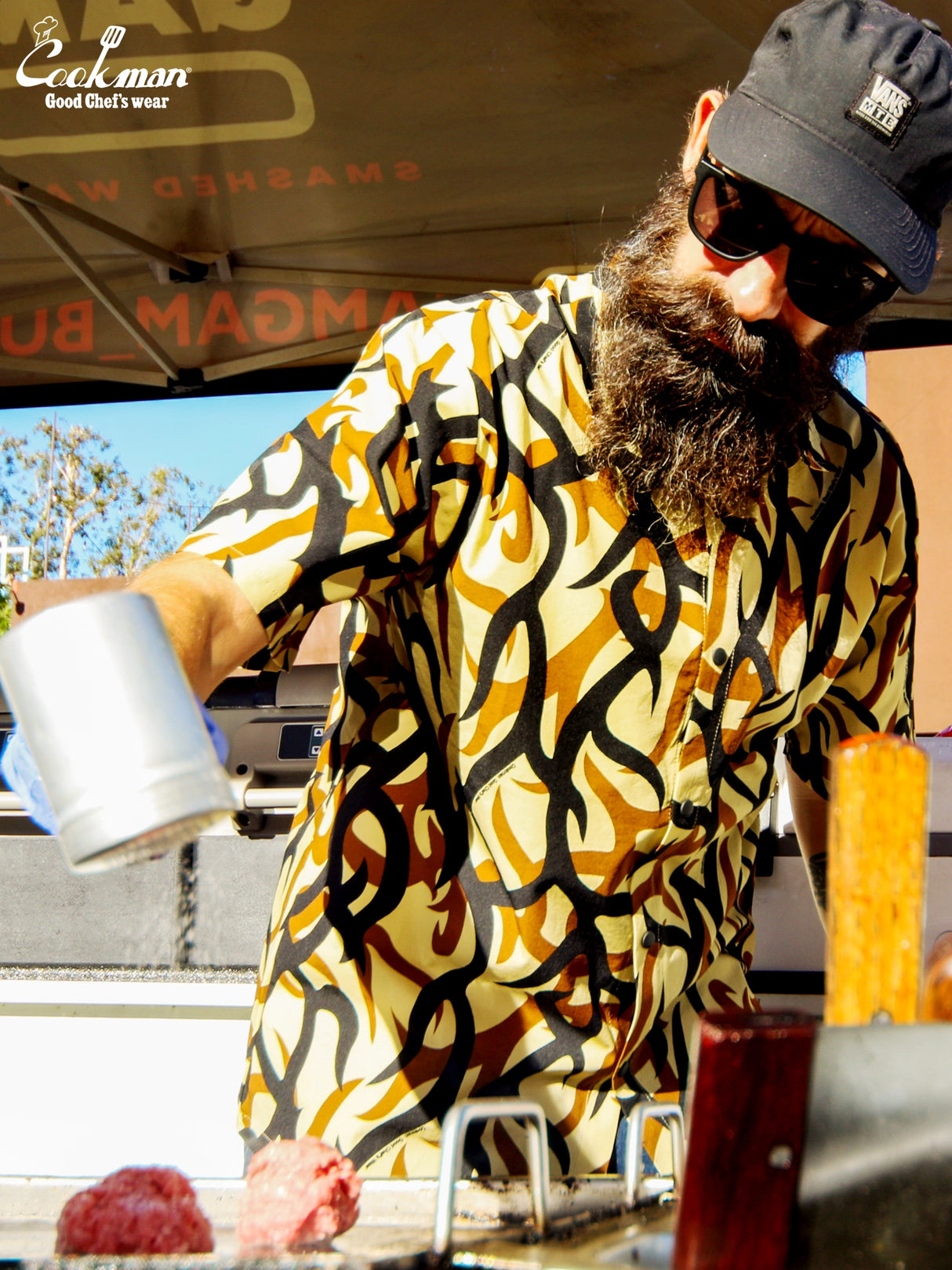 ワークシャツ Work Shirts Short Sleeve Light Tribal Camo Beige