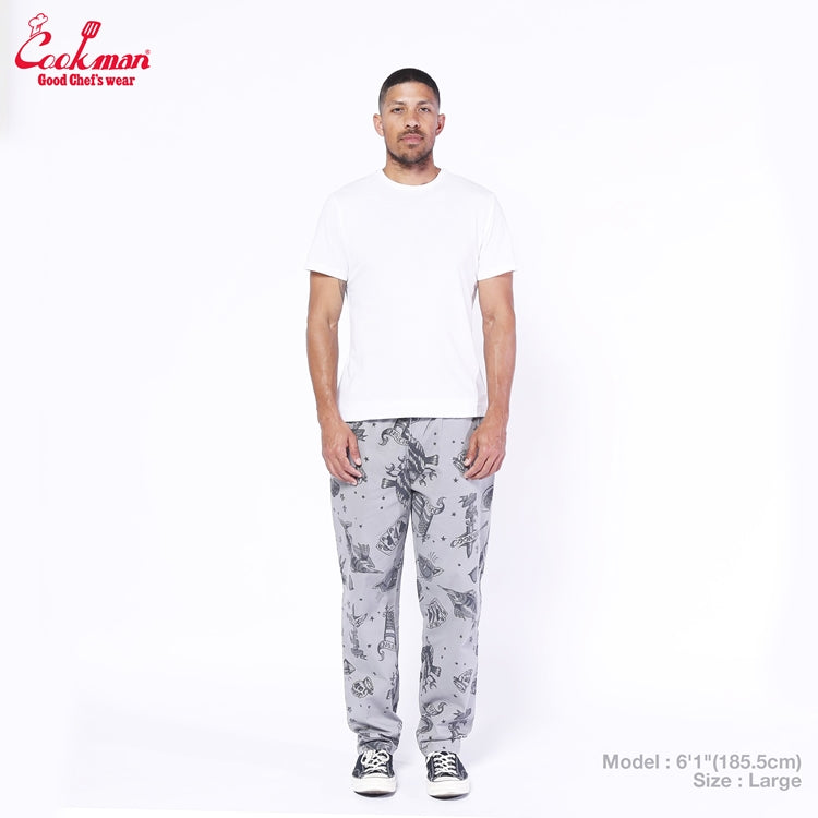 Chef Pants Old Tattoo Gray
