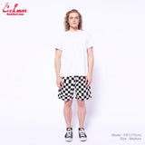 シェフパンツ Chef Pants Short Front pocket Checker Black