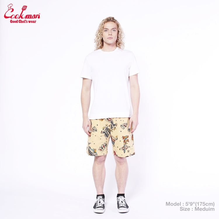 シェフパンツ Chef Pants Short Old Tattoo Beige
