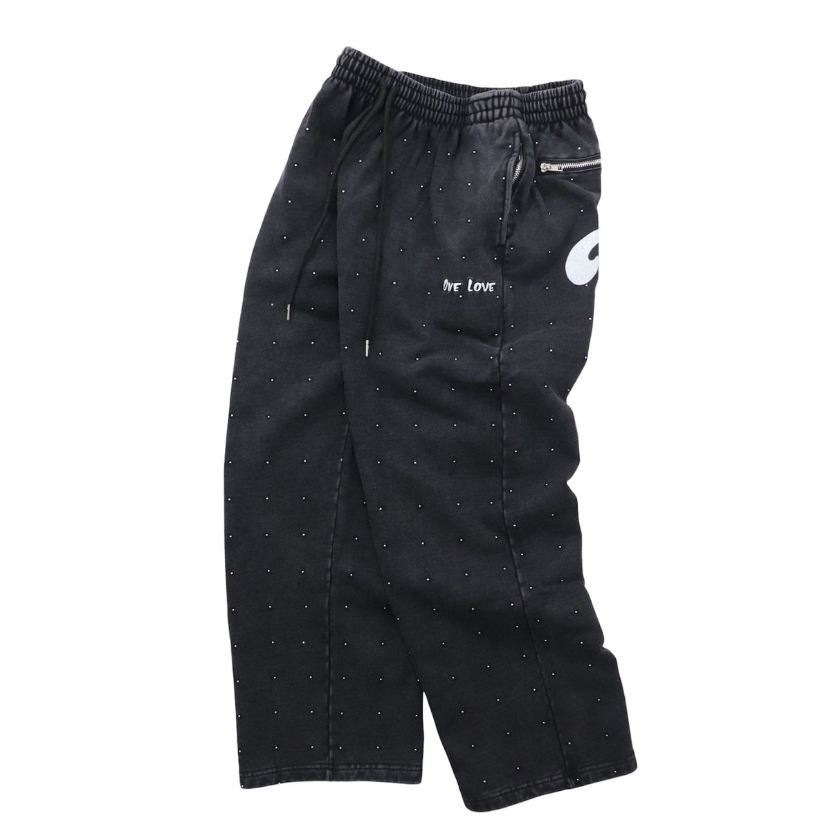 CHILLIN'  Studs Pigment Sweatpants- Black