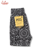 シェフパンツ Chef Pants Short Light Paisley Black