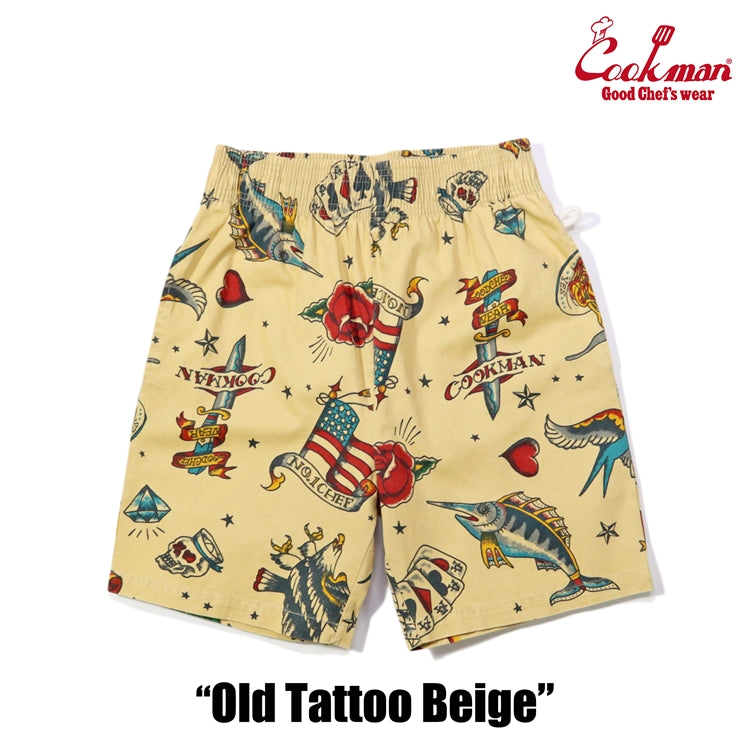 シェフパンツ Chef Pants Short Old Tattoo Beige