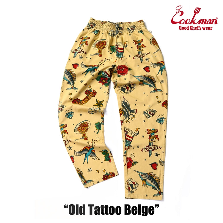 Chef Pants Old Tattoo Beige