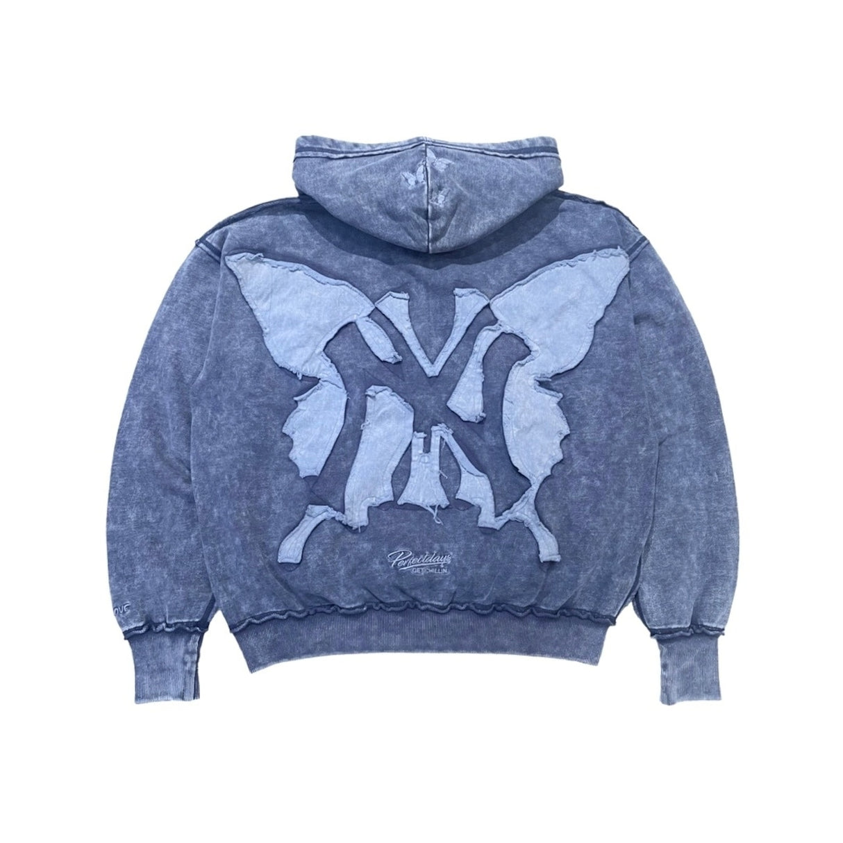 CHILLIN' -NY BUTTERFLY PIGMENT ZIP HOODIE-