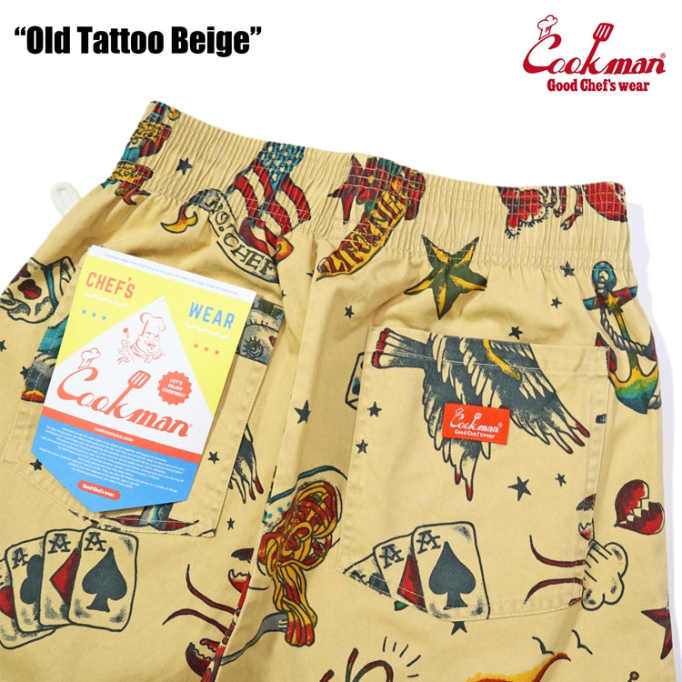 シェフパンツ Chef Pants Short Old Tattoo Beige