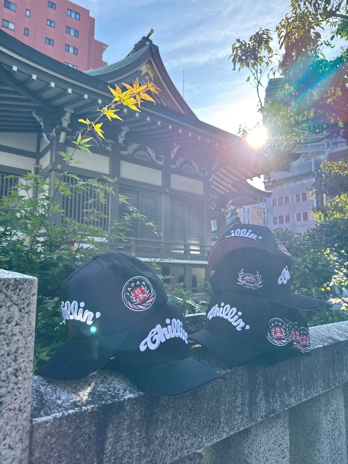 CHILLIN' 5panel Cap Japan 3rd- Black / Pink