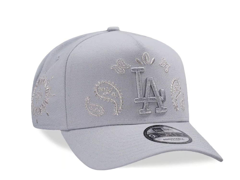 【海外買付品】NEW ERA Los Angeles Dodgers Rear Arch Gray 9Forty A-Frame Snapback