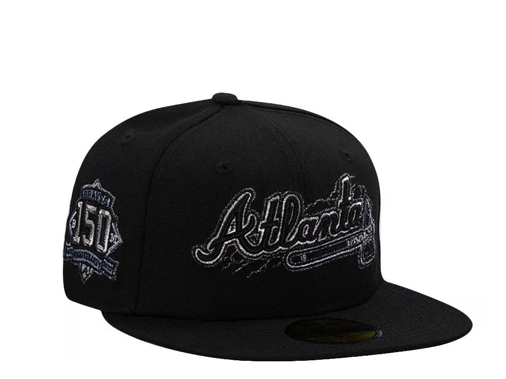 【海外買付品】NEW ERA 59FIFTY ATLANTA BRAVES 150TH ANNIVERSARY BLACK