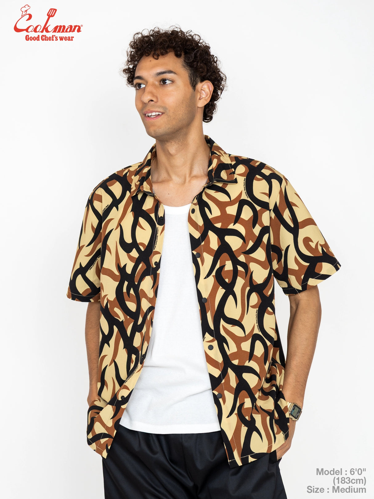 ワークシャツ Work Shirts Short Sleeve Light Tribal Camo Beige