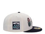 【海外買付品】NEW ERA 59FIFTY SEATTLE MARINERS 40TH ANNIVERSARY MERMAID CHROME TWO TONE