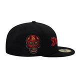 【海外買付品】NEW ERA 59FIFTY LOS ANGELES DODGERS SKULL METALLIC BLACK
