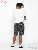 シェフパンツ Chef Pants Short Light Paisley Black