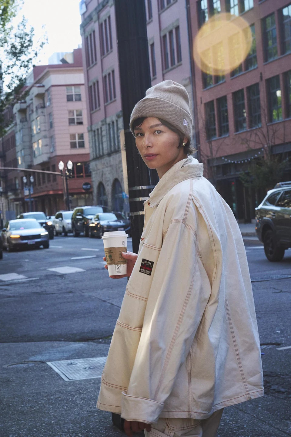 ベーシック カフニット ベージュ ホワイトフラッグ【12108834】