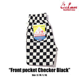 シェフパンツ Chef Pants Short Front pocket Checker Black