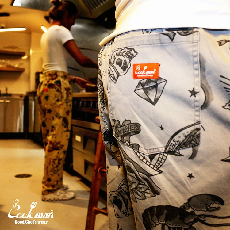 Chef Pants Old Tattoo Gray
