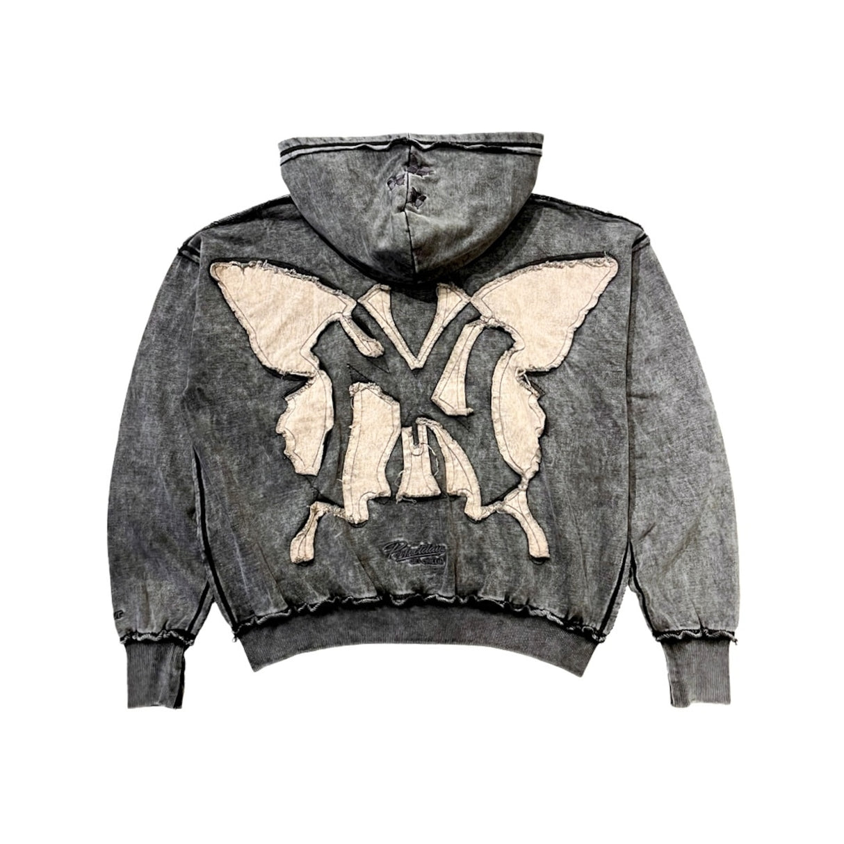 CHILLIN' -NY BUTTERFLY PIGMENT ZIP HOODIE-