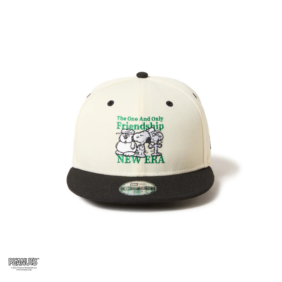 キッズ Youth 9FIFTY PEANUTS ピーナッツ FRIENDSHIP クロームホワイト/ブラック【14682446】