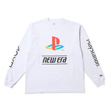 長袖 オーバーサイズド コットン Tシャツ PlayStation プレイステーション ファミリーマーク ニューエラロゴ【14693221/14693220】
