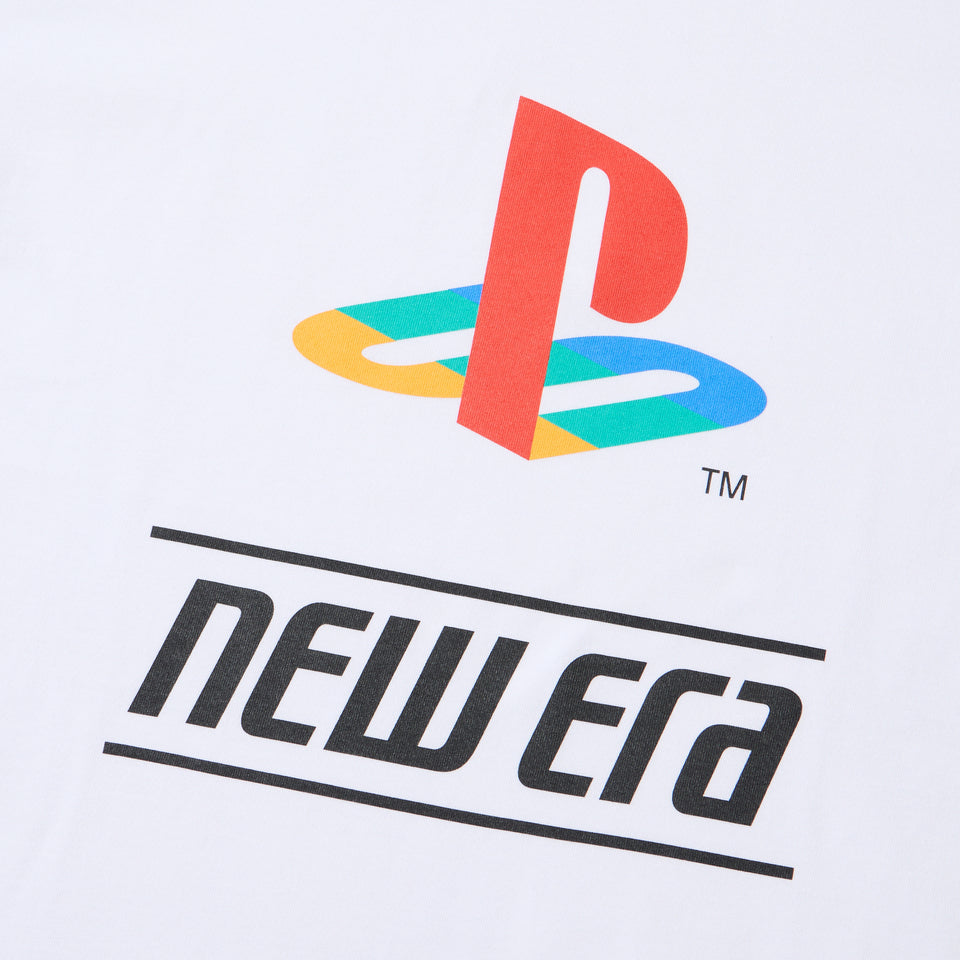 長袖 オーバーサイズド コットン Tシャツ PlayStation プレイステーション ファミリーマーク ニューエラロゴ【14693221/14693220】