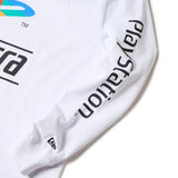長袖 オーバーサイズド コットン Tシャツ PlayStation プレイステーション ファミリーマーク ニューエラロゴ【14693221/14693220】