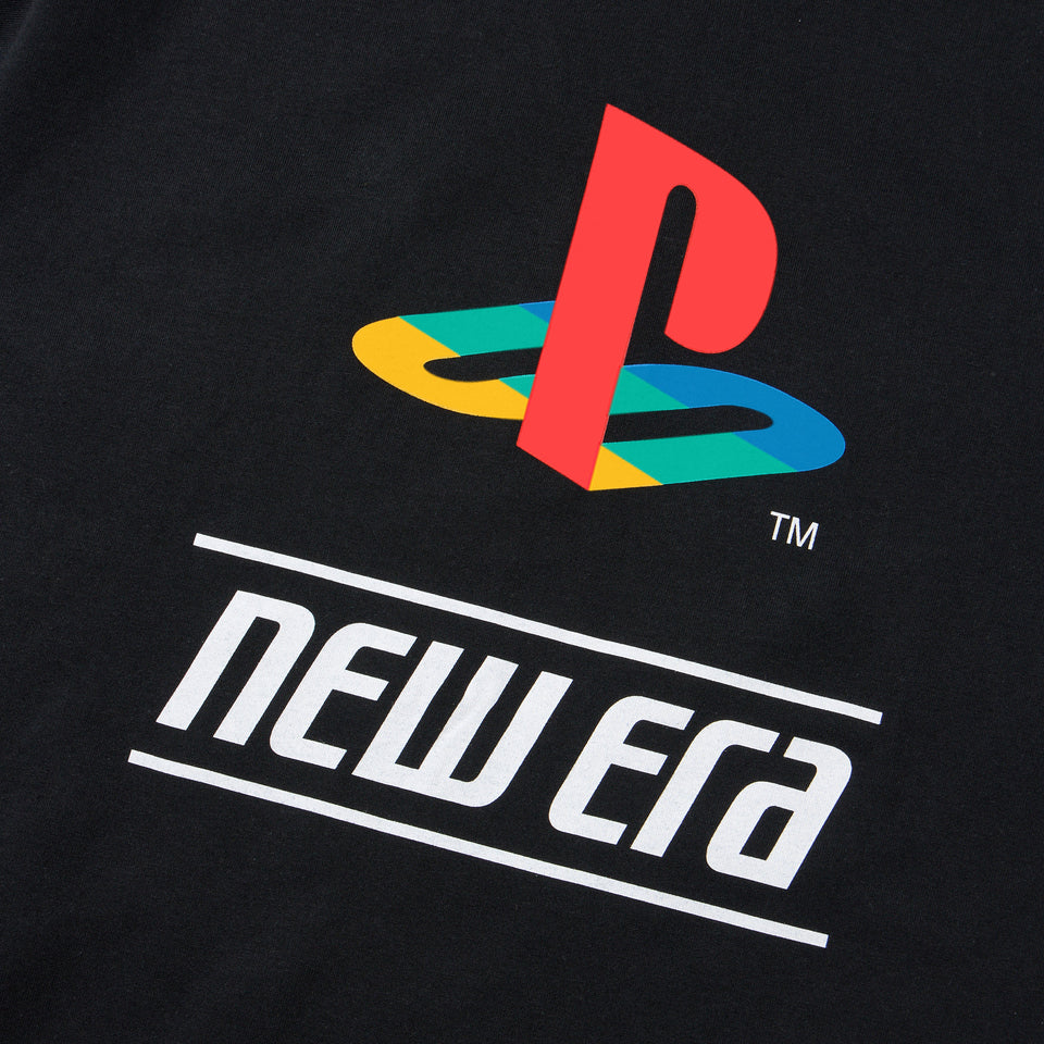 長袖 オーバーサイズド コットン Tシャツ PlayStation プレイステーション ファミリーマーク ニューエラロゴ【14693221/14693220】