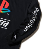 長袖 オーバーサイズド コットン Tシャツ PlayStation プレイステーション ファミリーマーク ニューエラロゴ【14693221/14693220】