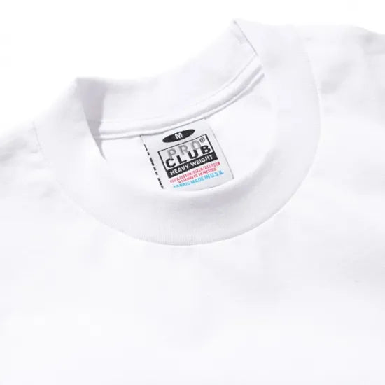 PRO CLUB（プロクラブ） Tシャツ HEAVY WEIGHT ヘビーウェイト【WHITE/BLACK】