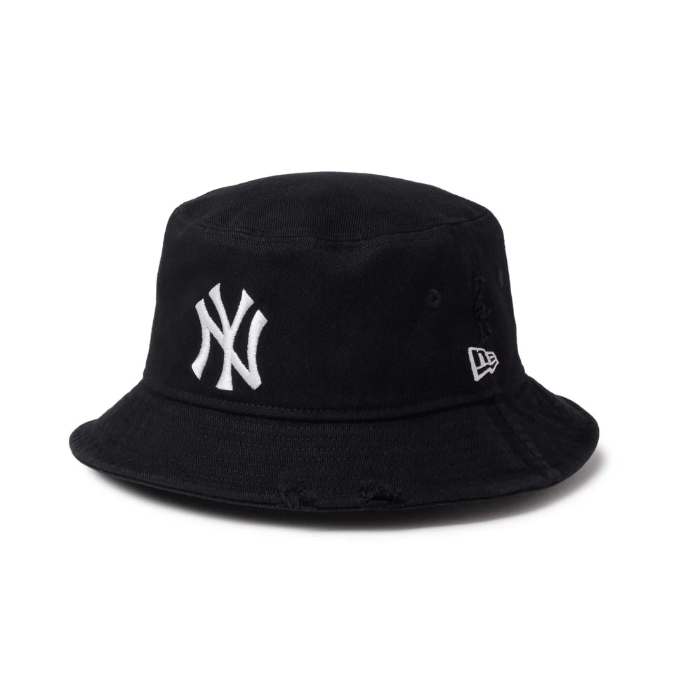 NEW ERA バケット01 MLB Damaged Denim ニューヨーク・ヤンキース ブラック【14744774】