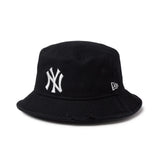 NEW ERA バケット01 MLB Damaged Denim ニューヨーク・ヤンキース ブラック【14744774】