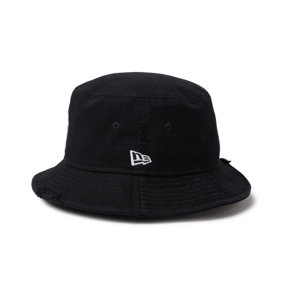 NEW ERA バケット01 MLB Damaged Denim ニューヨーク・ヤンキース ブラック【14744774】