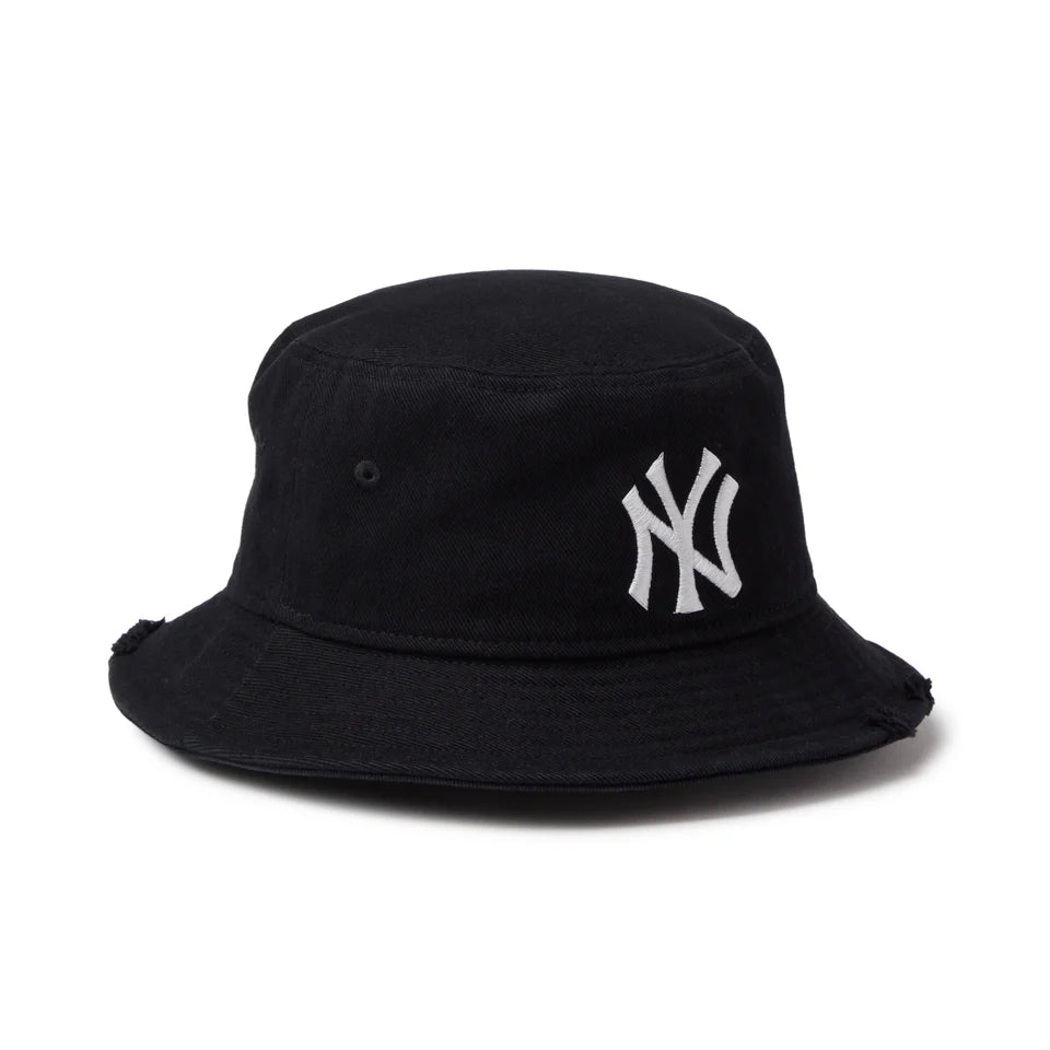 NEW ERA バケット01 MLB Damaged Denim ニューヨーク・ヤンキース ブラック【14744774】