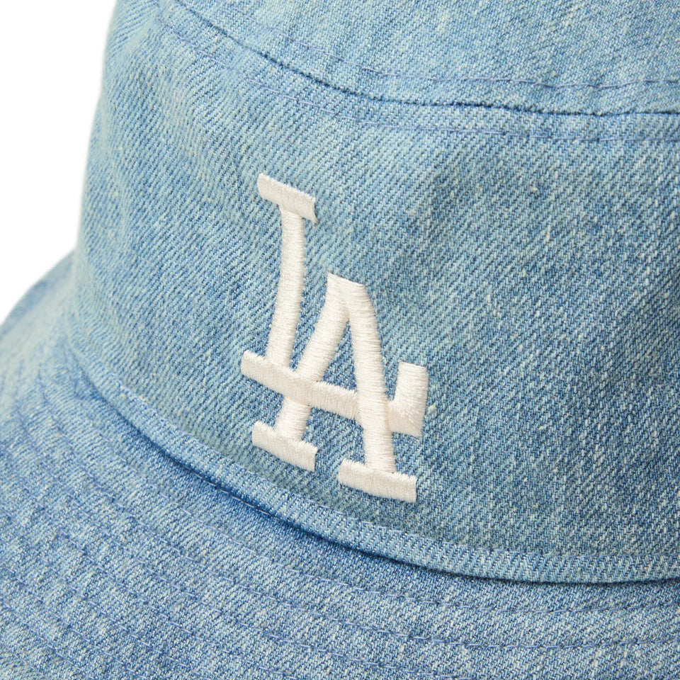 NEW ERA バケット01 MLB Damaged Denim ロサンゼルス・ドジャース ネイビー【14744778】