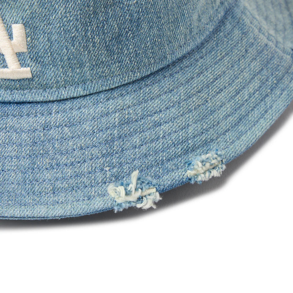 NEW ERA バケット01 MLB Damaged Denim ロサンゼルス・ドジャース ネイビー【14744778】