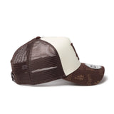 NEW ERA 9FORTY A-Frame トラッカー MLB Jacquard ロサンゼルス・ドジャース ブラウン【14744915】