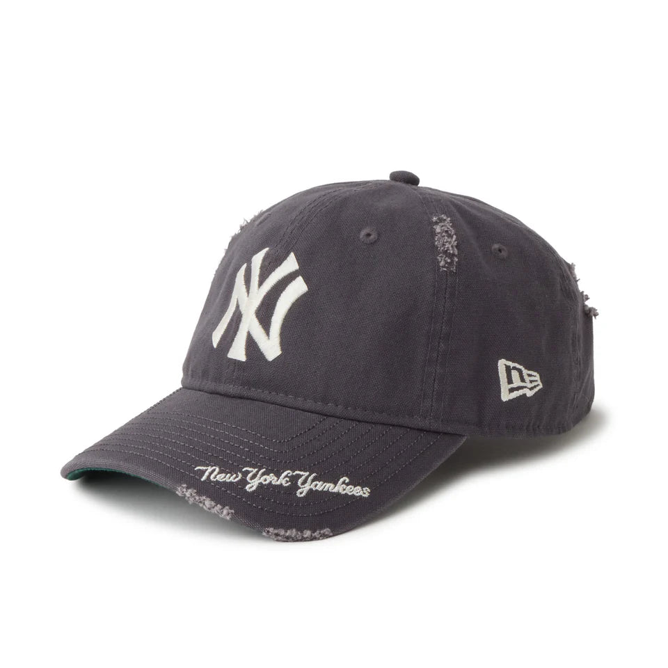 NEW ERA 9TWENTY MLB Visor Logo バイザーロゴ ダメージ ニューヨーク･ヤンキース グラファイト【14745045】