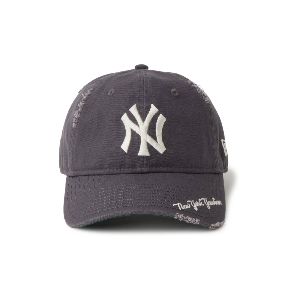 NEW ERA 9TWENTY MLB Visor Logo バイザーロゴ ダメージ ニューヨーク･ヤンキース グラファイト【14745045】